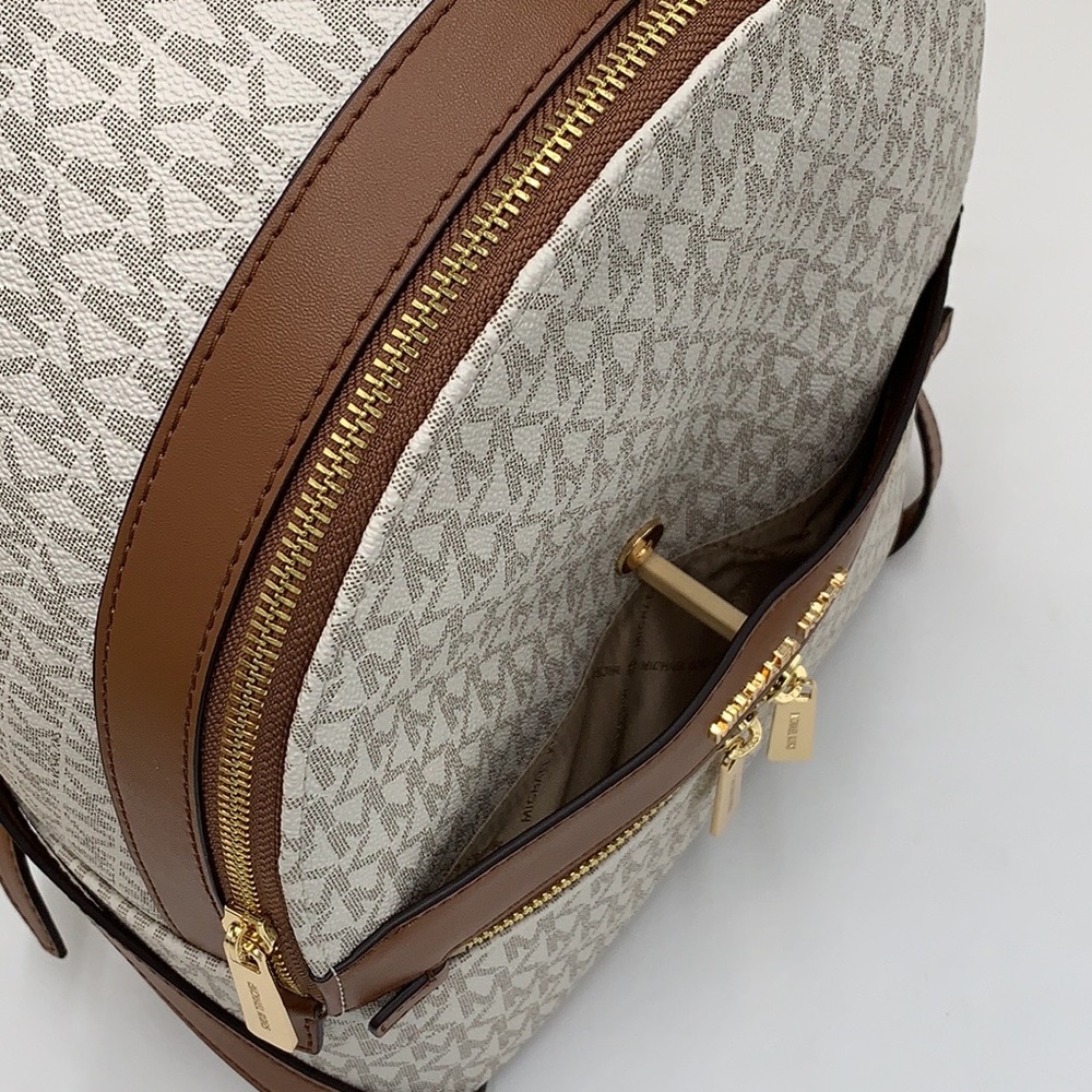 MICHAEL KORS Kenly Medium Backpack Signature Vanilla Bag - Picture 10 of 16